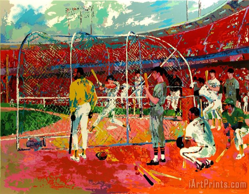 Leroy Neiman Bay Area Baseball Art Painting