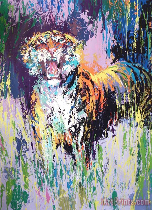 Leroy Neiman Bengal Tiger Art Painting