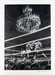 Leroy Neiman Black Tie Boxing painting