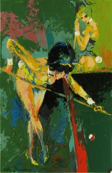 Leroy Neiman Bunnies Playing Pool