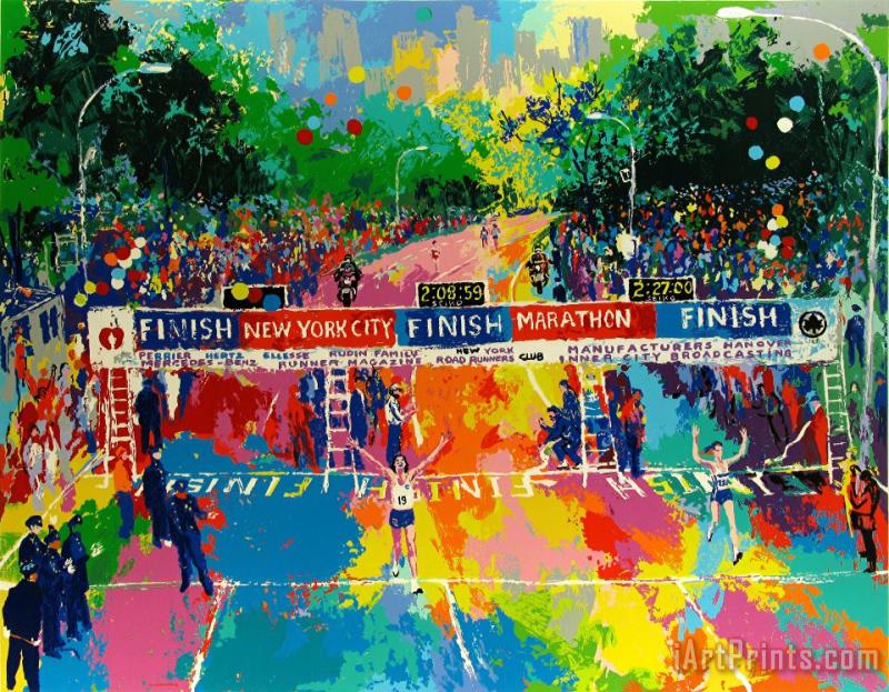 Classic Marathon Finish painting - Leroy Neiman Classic Marathon Finish Art Print