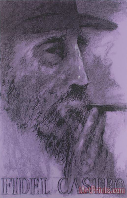 Leroy Neiman Fidel Castro Art Painting