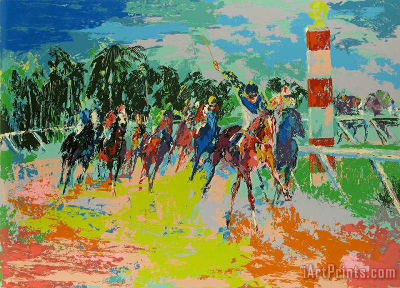 Leroy Neiman Florida Racing Art Painting