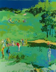 Leroy Neiman Golf Landscape painting