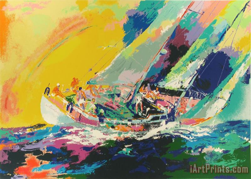 Hawaiian Sailing painting - Leroy Neiman Hawaiian Sailing Art Print