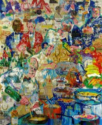 Leroy Neiman International Cuisine painting