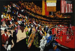 Leroy Neiman International Horse Show, New York painting