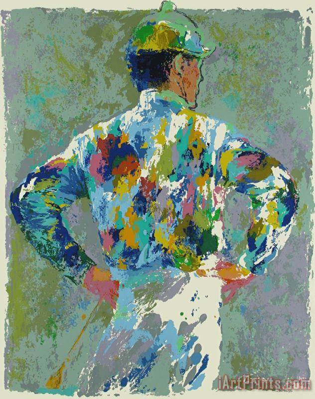 Jockey painting - Leroy Neiman Jockey Art Print