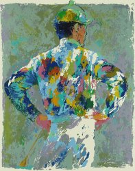 Leroy Neiman Jockey painting