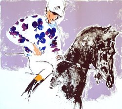 Leroy Neiman Jockey Suite Clubs painting