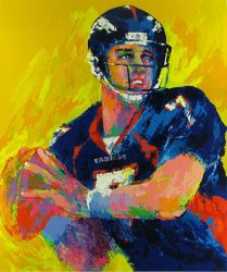 Leroy Neiman John Elway painting