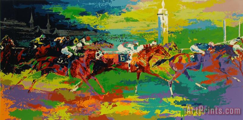Kentucky Derby painting - Leroy Neiman Kentucky Derby Art Print