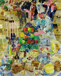 Leroy Neiman La Cuisine Francaise (homage to Paul Bocuse) painting