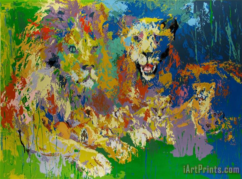 Leroy Neiman Lion's Pride Art Painting