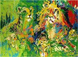 Leroy Neiman Lion Family