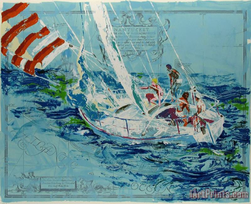 Leroy Neiman Nantucket Sailing Art Painting