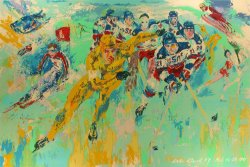 Leroy Neiman Neiman's Lake Placid Winter Olympics, 1980 painting
