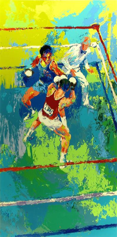 Leroy Neiman Olympic Boxing, Moscow 1980 Art Painting