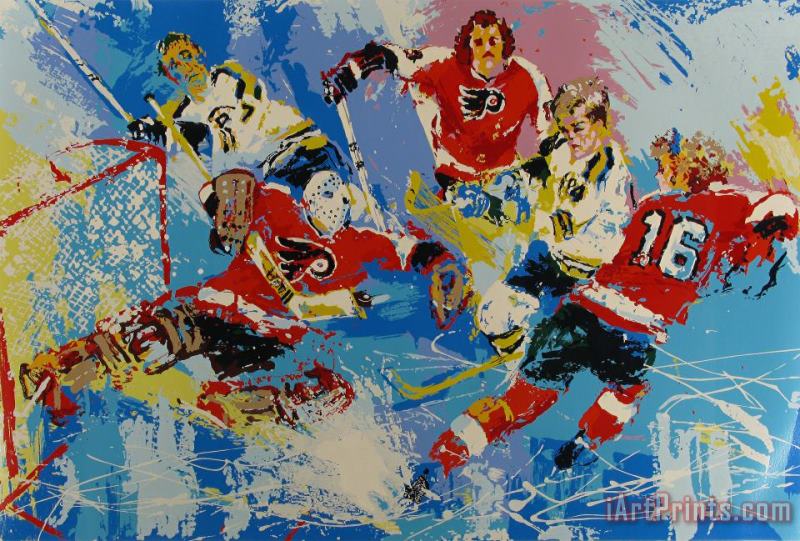 Philadelphia Flyers (boston Bruins) painting - Leroy Neiman Philadelphia Flyers (boston Bruins) Art Print