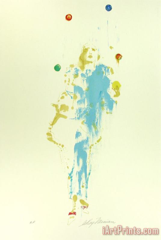 Leroy Neiman Pierrot The Juggler Art Painting