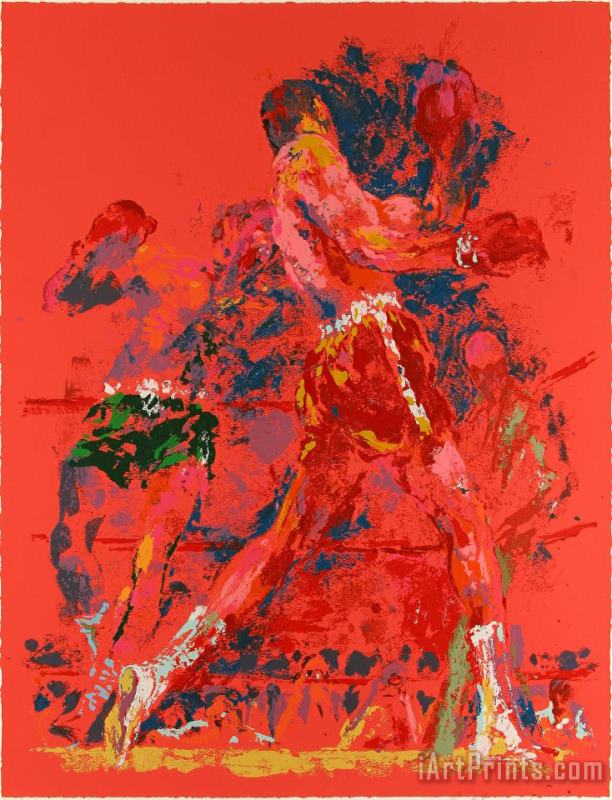 Red Boxers painting - Leroy Neiman Red Boxers Art Print