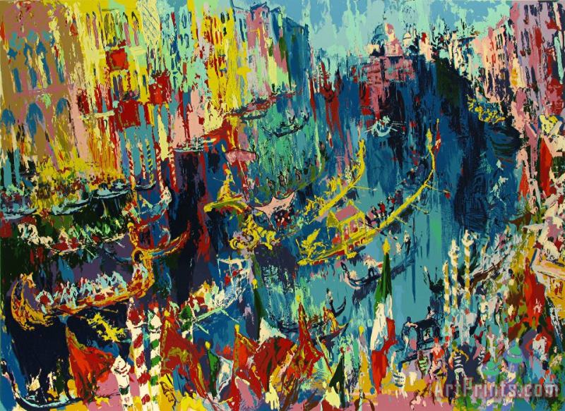 Regatta of The Gondoliers painting - Leroy Neiman Regatta of The Gondoliers Art Print