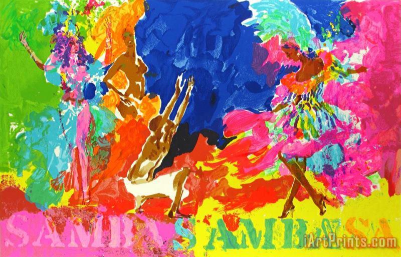 Samba Samba painting - Leroy Neiman Samba Samba Art Print