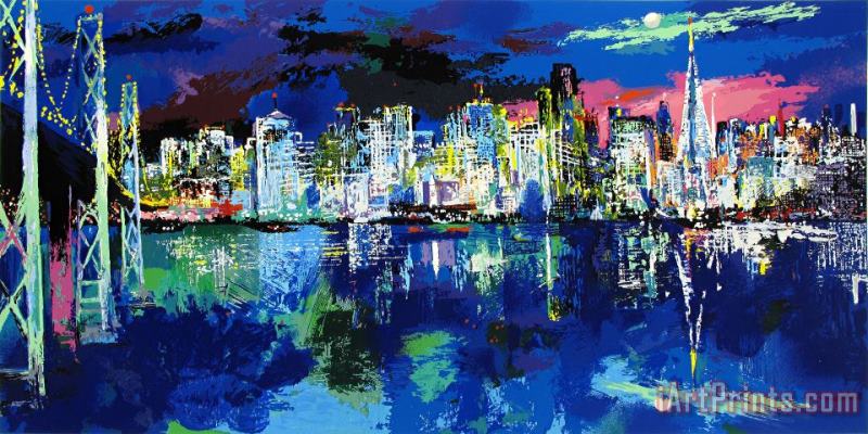 San Francisco by Night painting - Leroy Neiman San Francisco by Night Art Print