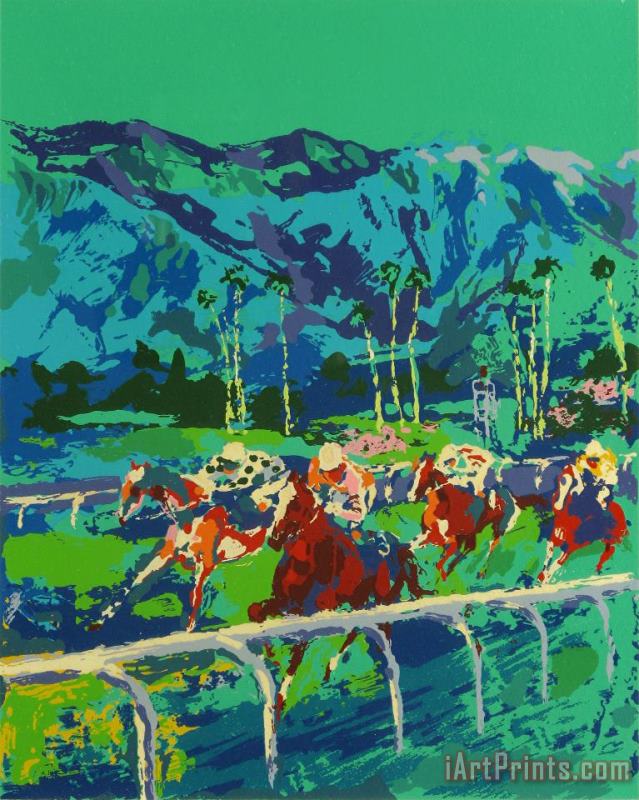 Santa Anita painting - Leroy Neiman Santa Anita Art Print