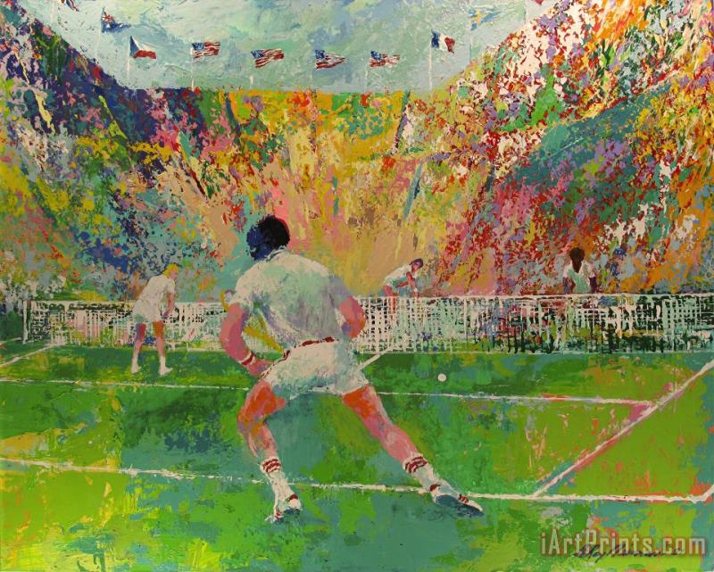 Stadium Tennis painting - Leroy Neiman Stadium Tennis Art Print