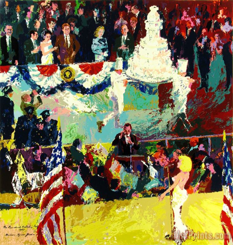 Leroy Neiman The President's Birthday Party Art Painting