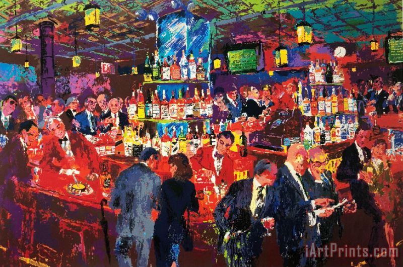 Leroy Neiman Wall Street Bar II Art Painting