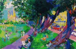Leroy Neiman Washington Square Park painting