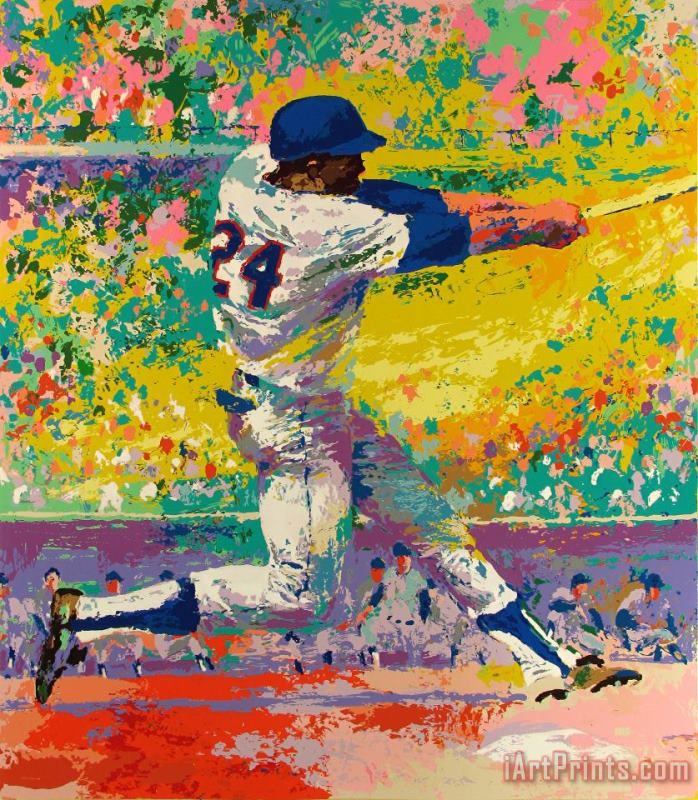 Leroy Neiman Willie Mays painting - Willie Mays print for sale