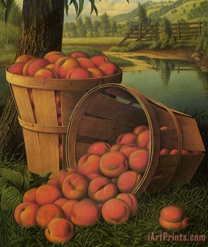 Levi Wells Prentice Bushels of Peaches Under a Tree Art Print