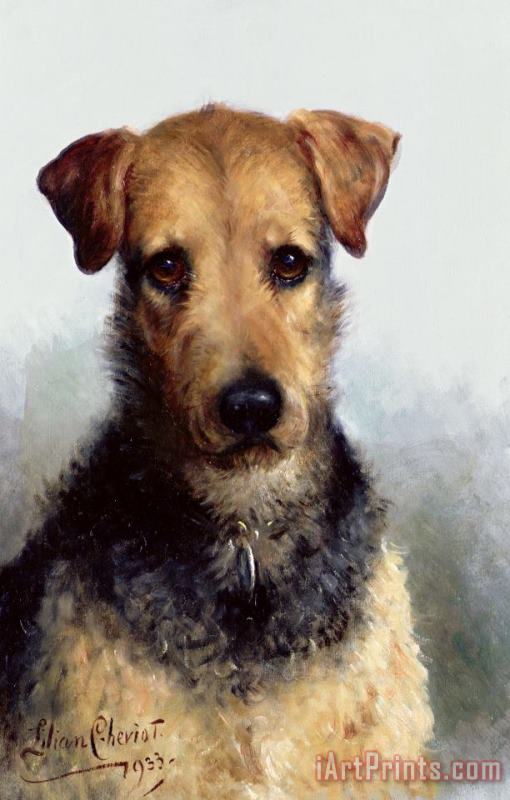 Wire Fox Terrier painting - Lilian Cheviot Wire Fox Terrier Art Print