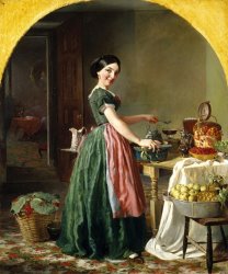 Lilly Martin Spencer Kiss Me And Youll Kiss The Lasses