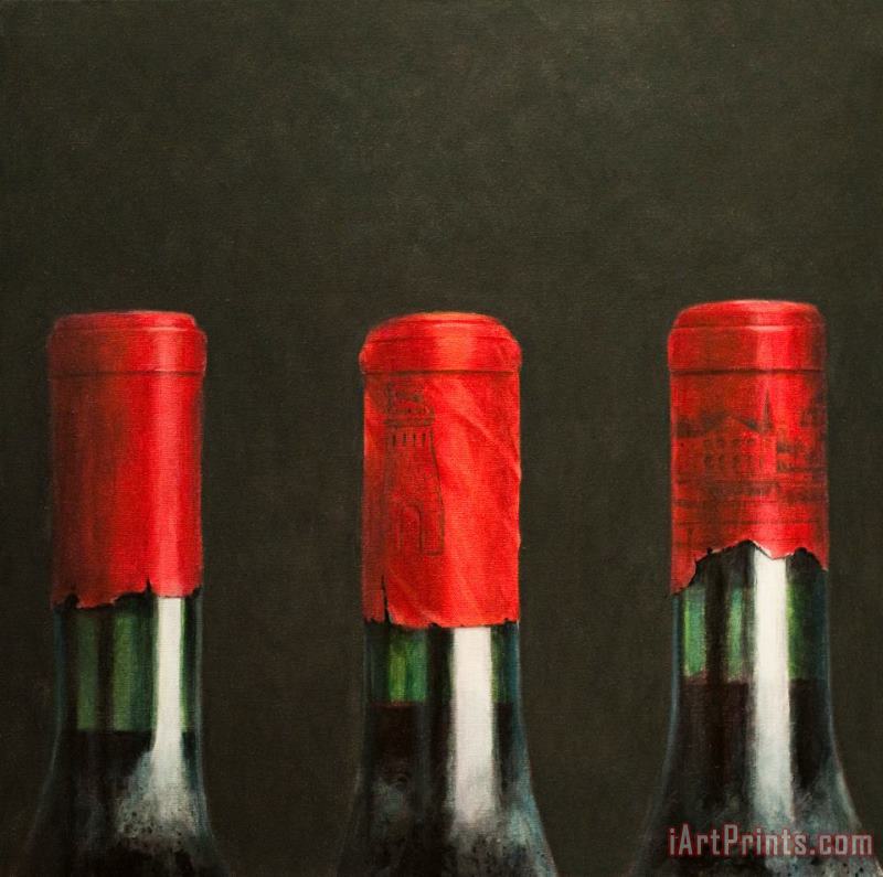 Lincoln Seligman Three Wines Art Painting