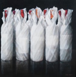 Lincoln Seligman White Wrapped Wine painting