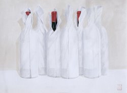 Lincoln Seligman Wrapped Bottles 3 2003 painting