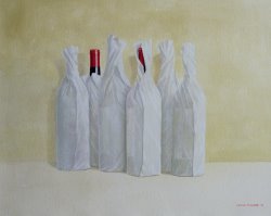 Lincoln Seligman Wrapped Bottles Number 2 painting