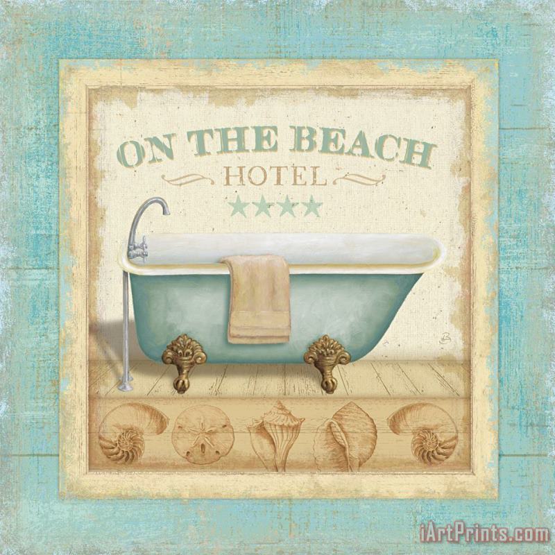 Beach Hotel I painting - Lisa Audit Beach Hotel I Art Print