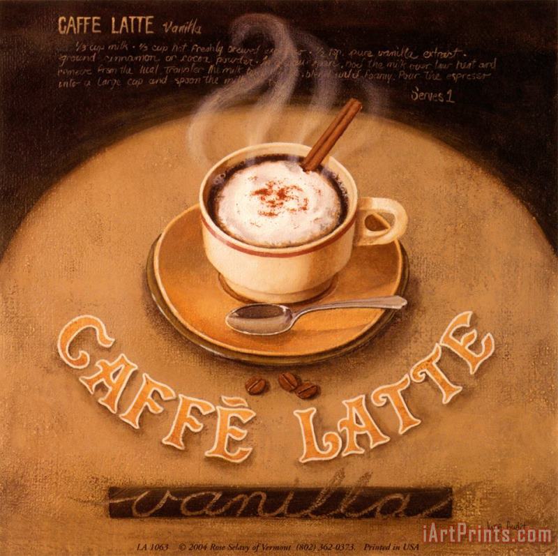 Cafe Latte painting - Lisa Audit Cafe Latte Art Print
