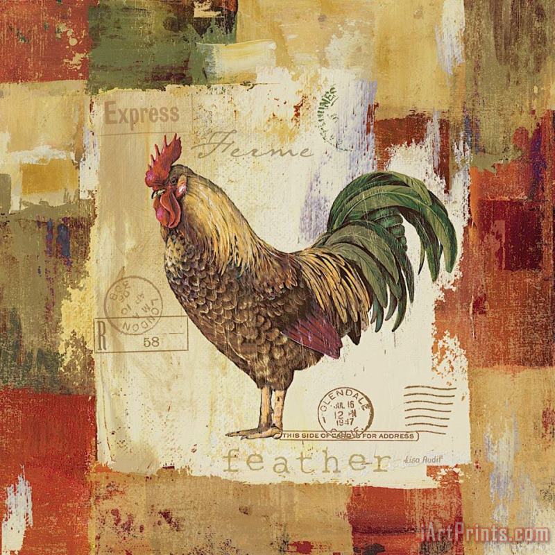 Lisa Audit Colorful Rooster II Art Painting