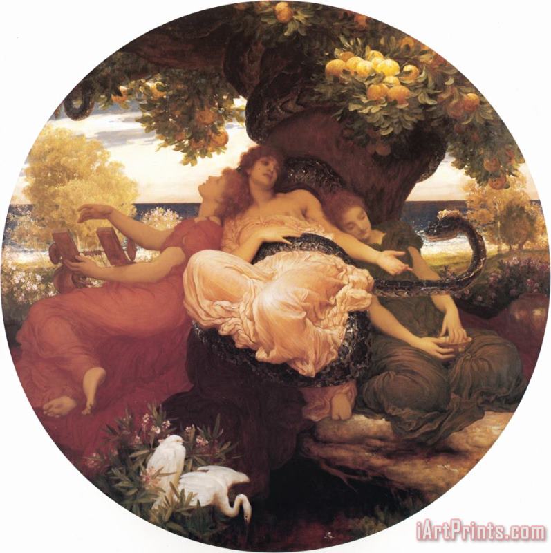 The Garden of The Hesperides painting - Lord Frederick Leighton The Garden of The Hesperides Art Print