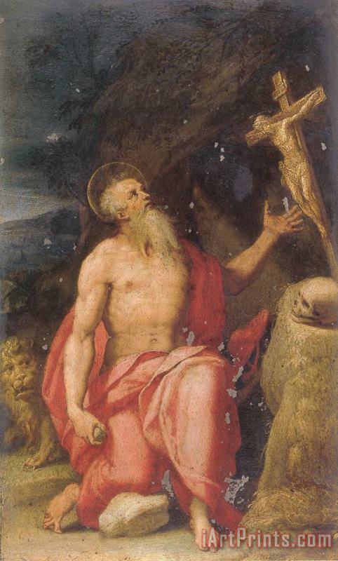 Saint Jerome in The Wilderness painting - Lorenzo Sabatini Saint Jerome in The Wilderness Art Print