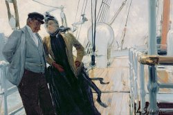 Louis Anet Sabatier On Deck painting