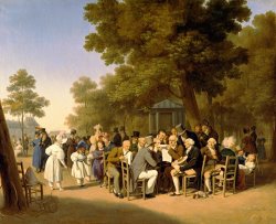 Louis Leopold Boilly Politicians in the Tuileries Gardens