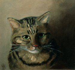 Louis Wain A Head Study of a Tabby Cat