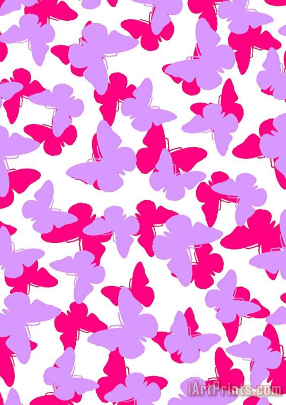 Layered Butterflies painting - Louisa Knight Layered Butterflies Art Print